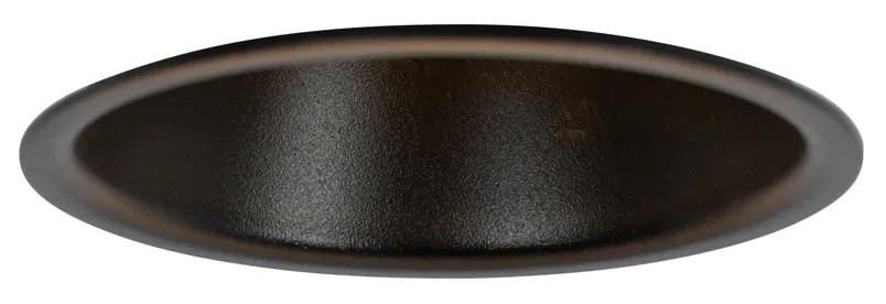 Sada 12 čiernych zabudovaných bodových svetiel GU10 50 mm IP44 - Dept