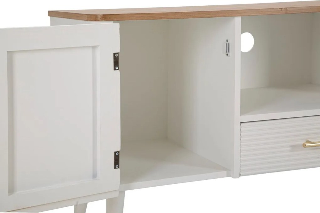 Dizajnový TV stolík Gerlinde 117 cm biely