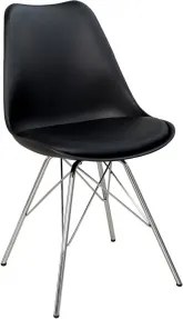 SCANDI CHROM jedálenská stolička, Farba Čierna