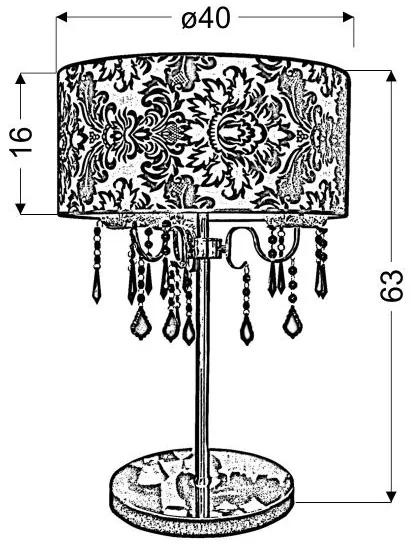 Candellux ASTOR Stolná lampa 3X40W E14 Lampshade 43-80540