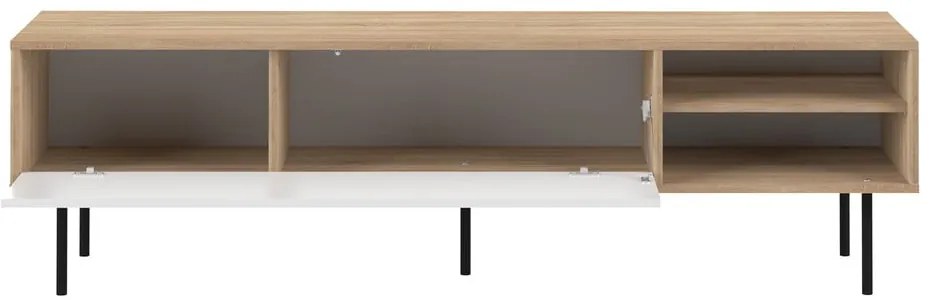 TV stolík v dekore duba v bielo-prírodnej farbe 165x40 cm Ampère – TemaHome