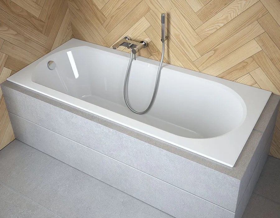 Besco Akrylátová obdĺžniková vaňa Intrica Slim 150x75 (160x75, 170x75) BESCO-Rozmery: 150x75, BESCO-Farba: Biela