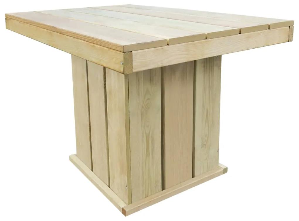 vidaXL Záhradný stôl 110x75x74 cm, FSC impregnovaná borovica