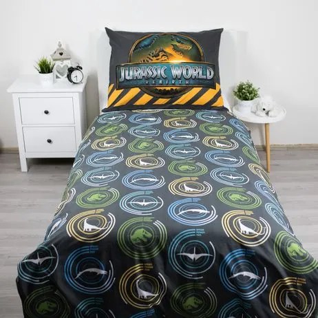 Jerry Fabrics Bavlnené obliečky 140x200 + 70x90 cm - Jurský svet "T.rex"