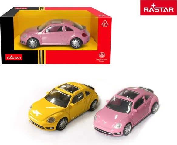 Model auta Volkswagen Beetle 1:43 RASTAR ružové