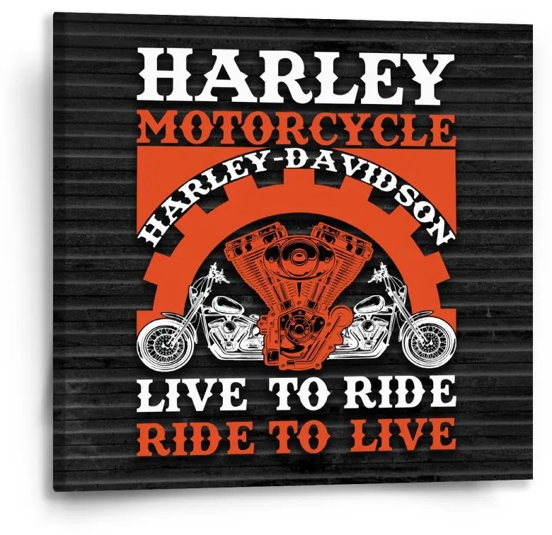 Sablio Obraz Harley-Davidson Live to ride, ride to live - 50x50 cm