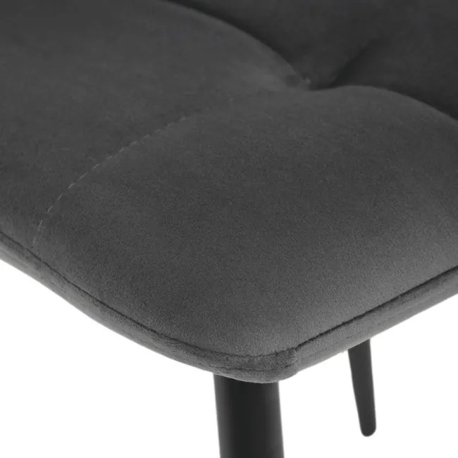 Jedálenská stolička zamatová, sivá CT-281 GREY4