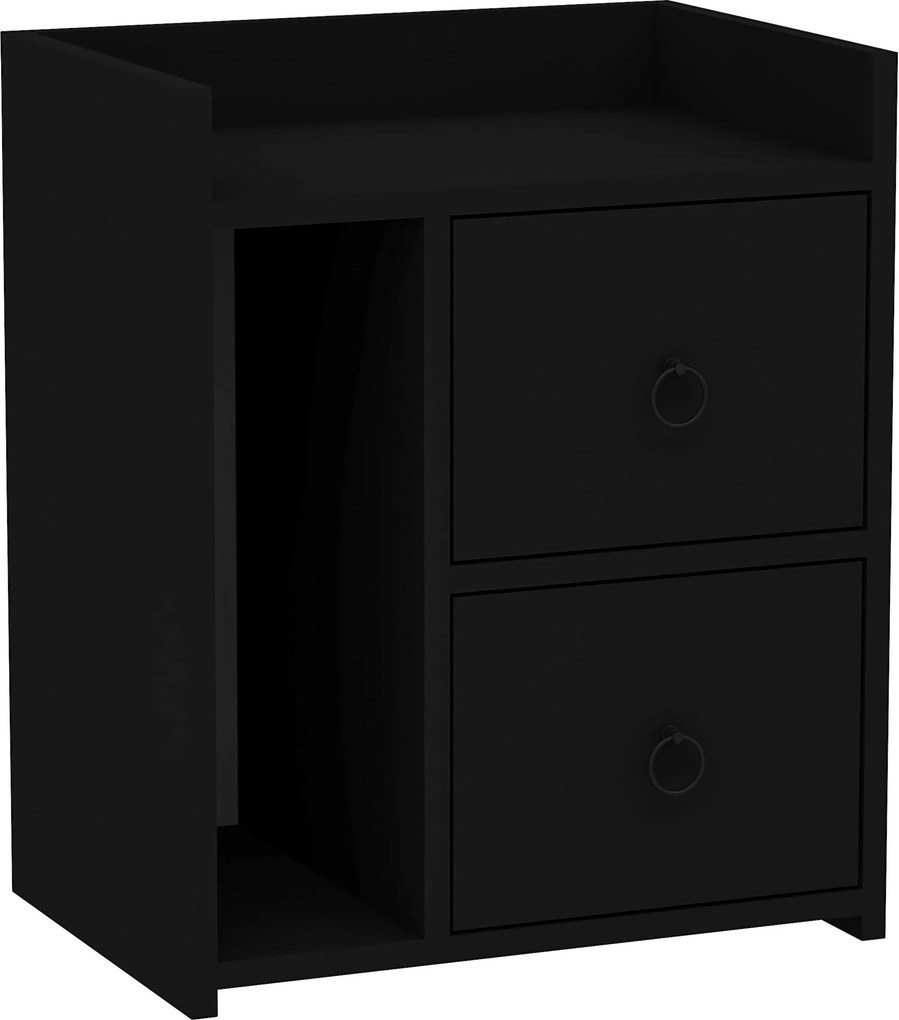 XXXLutz NOČNÝ STOLÍK, čierna, 50/60/35 cm MID.YOU - Online Only spálne - 000074007302