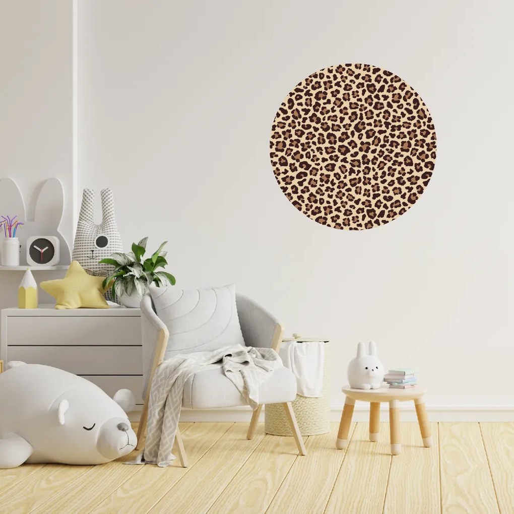 100x100cm Leopardí vzor - textilná nálepka na stenu Veľkosť: 60 cm