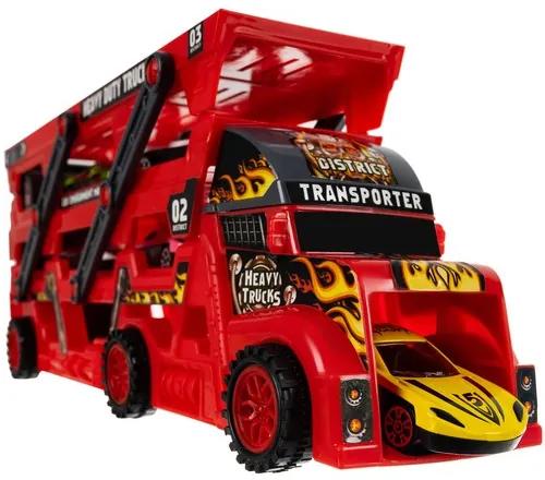 Kruzzel 22515 Kamión s autíčkami červený