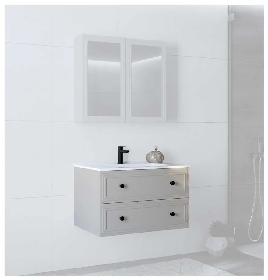 Skrinka pod umývadlo Bondi 80 cm, krémová