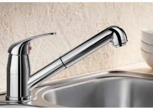 Blanco Daras - S drezová batéria s vyťahovacou sprškou chróm 517731