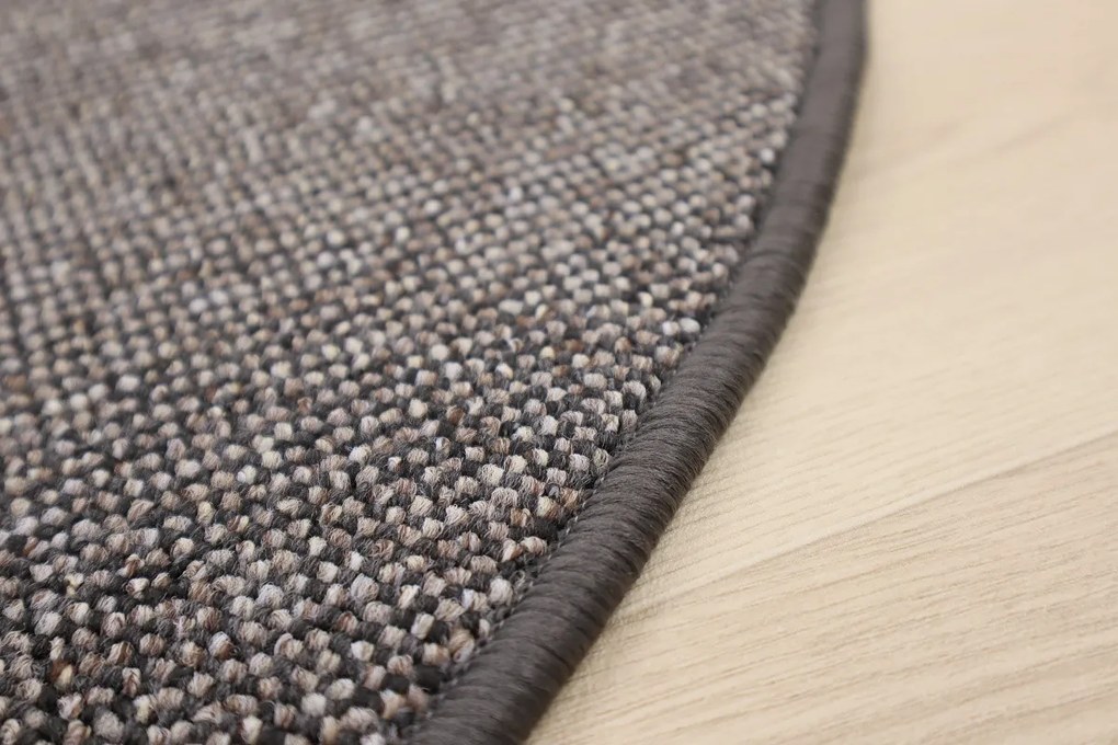 Timzo, Kusový koberec Neapol 4719 kruh, 67x67 (priemer) kruh, hnedá, chodba / predsieň