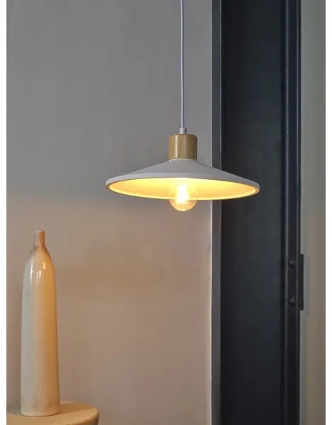 Ledvance - Luster na lanku DECOR PLASTER 1xE27/25W/230V pr. 32 cm sadra biela