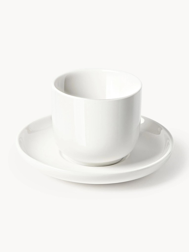 Porcelánové šálky na espresso's podšálkami Nessa, 4 ks