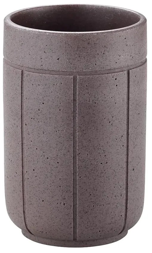 Tmavosivý téglik na zubné kefky z polyresínu Kua – Blomus