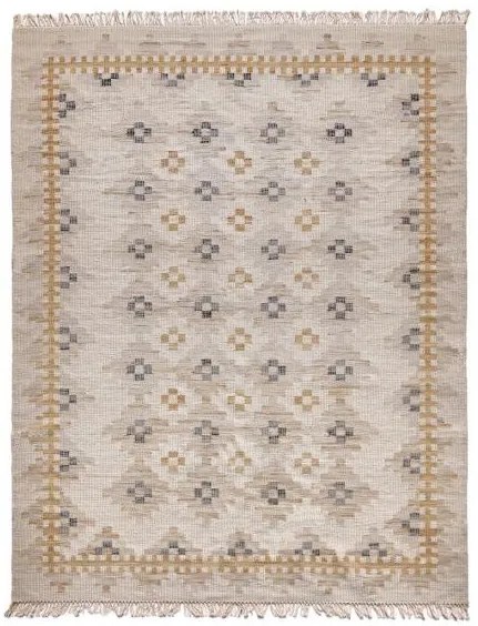 Diamond Carpets India, Ručne viazaný kusový koberec Sultan DESP P87 Ivory White Gold, 200x290, béžová, viacfarebná, chodba / predsieň
