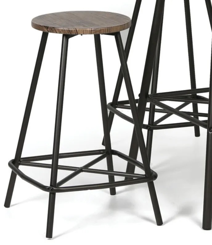 Jedálenská/barová sada WELLINGTON ROUND, stôl priemer 90 cm + 4 stoličky