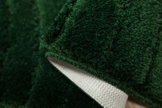 Kúpeľňový koberček Sara fľaškovo zelený, vlny