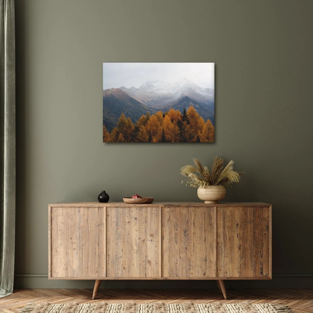 Obraz - Výhľad na hrebene hôr (70x50 cm)
