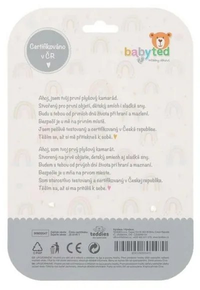 Hrkálka babyted Zajačik plyš 30 cm záves na postieľku / kočík