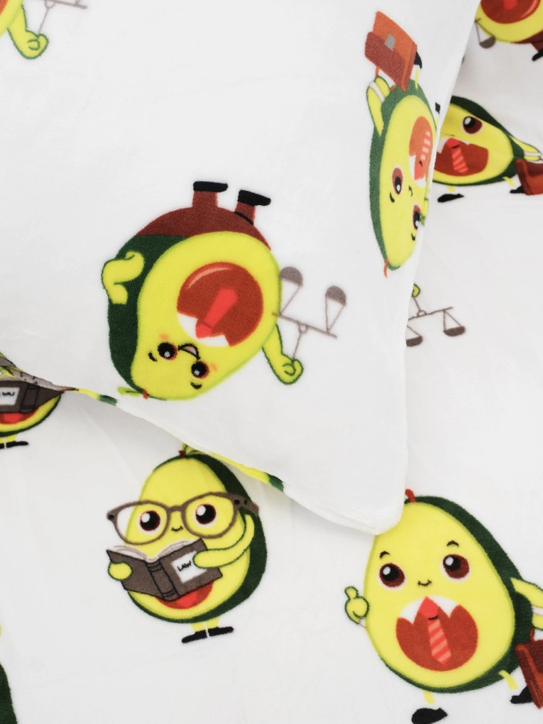 Predĺžené obliečky mikroplyš Exclusive – Advokádo biele