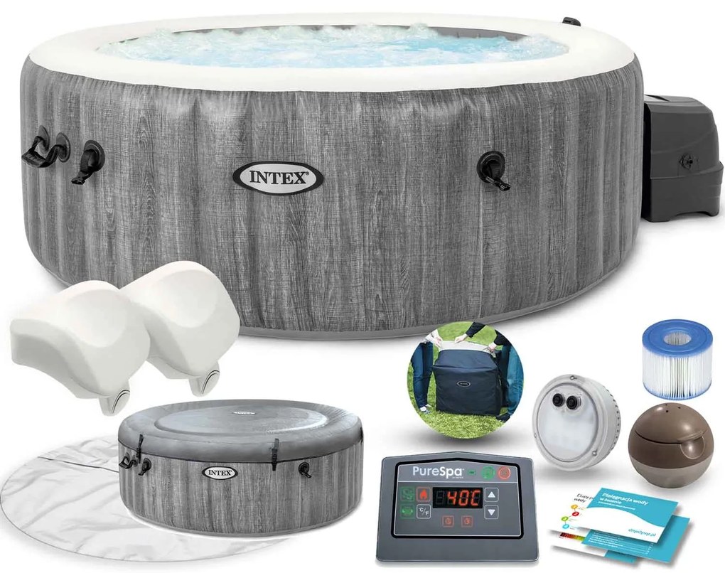 Hydromasážna jacuzzi 4 osoby, nafukovacia,196x71 cm, WIFI prémiové príslušenstvo INTEX