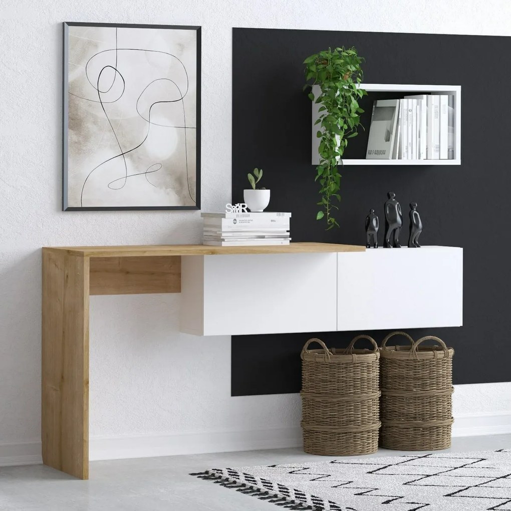 Pracovný stôl Tiff White and Oak