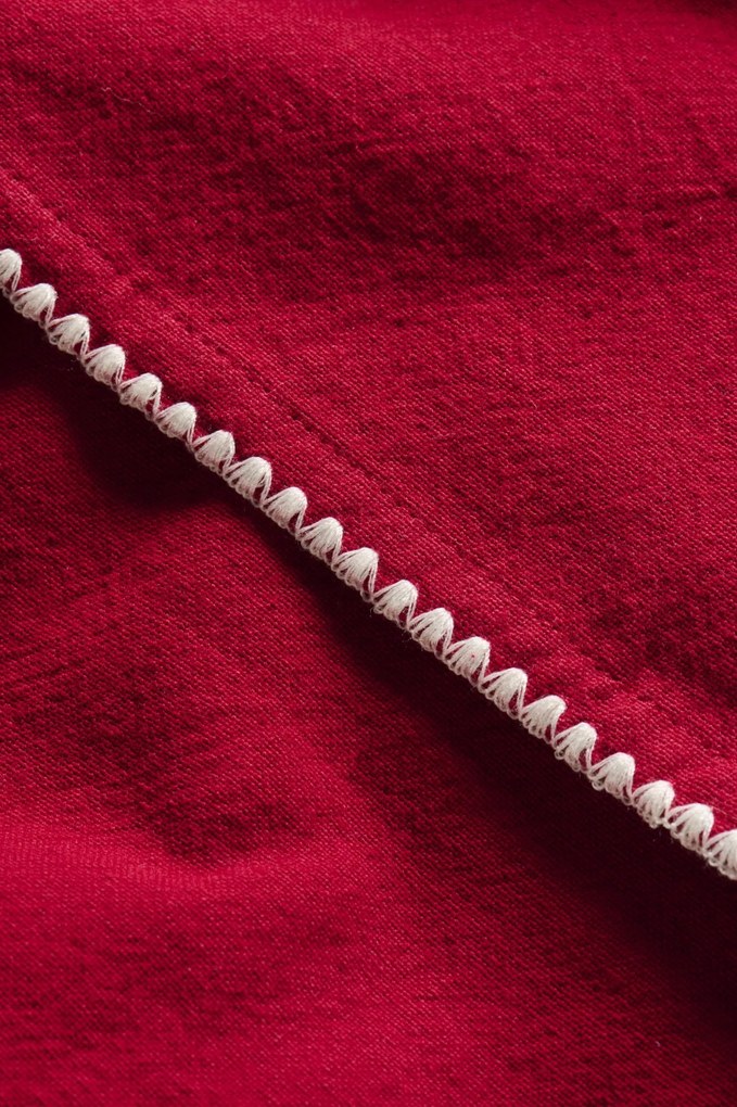 Ib Laursen Bavlnený obrus Dagmar White Border 150 × 250 cm