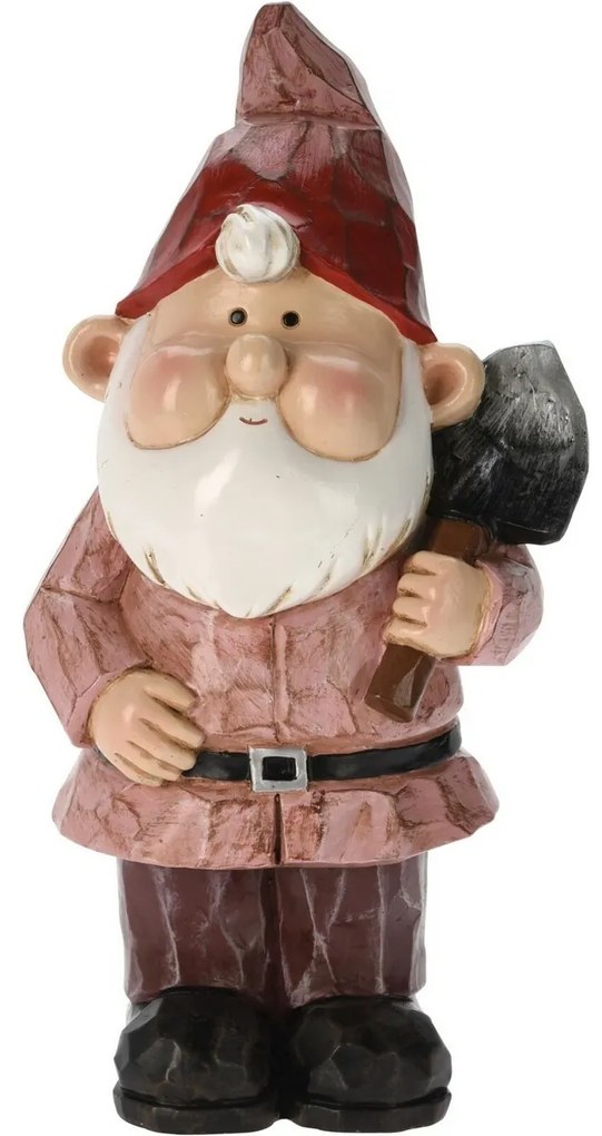 Záhradný trpaslík Drumin s lopatou, 16,5 x 30,7 x 13 cm, polystone