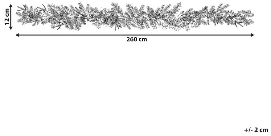 Vianočná girlanda 270 cm Whitney (zelená) (s osvetlením). Vlastná spoľahlivá doprava až k Vám domov. 1076588