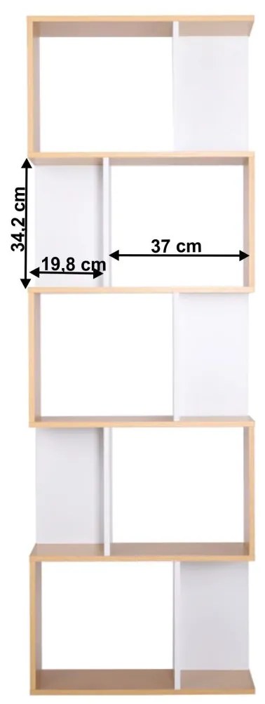 Tempo Kondela Regál, borovica/biela, ERDEM NEW TYP 3