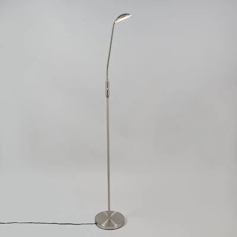 Moderná stojaca lampa oceľ vrátane LED - Eva
