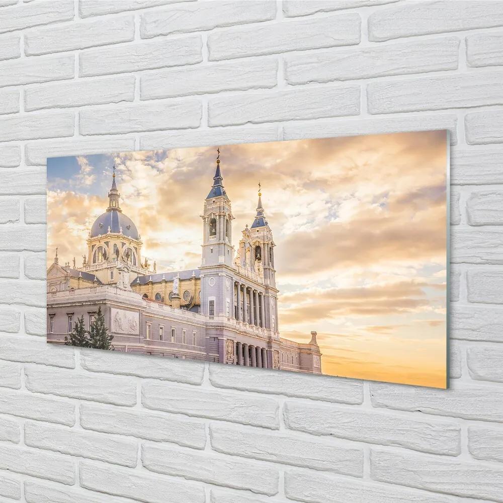 Sklenený obraz Španielsko Cathedral pri západe slnka 125x50 cm