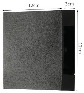 Brilagi - LED vonkajšie nástenné svietidlo QUADRAY LED/4W/230V čierne IP65
