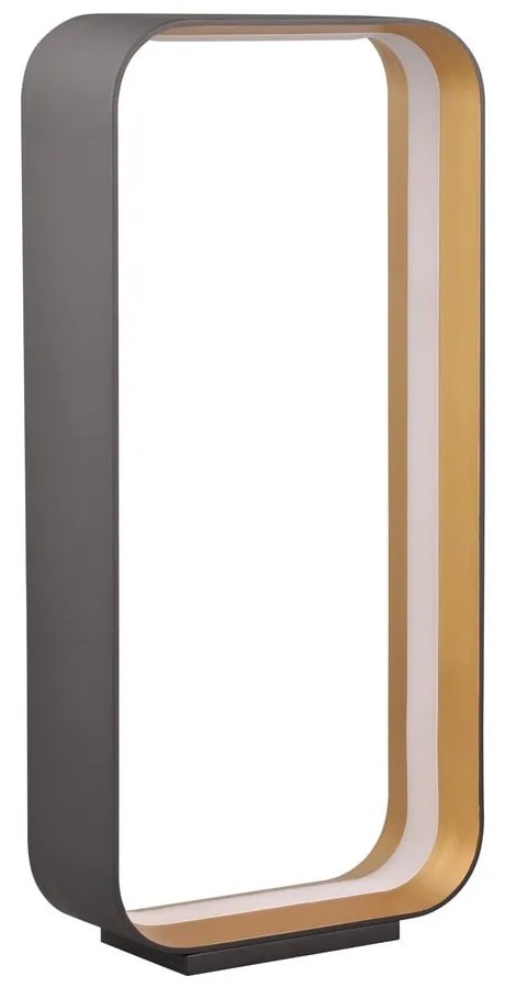 Čierna LED stolová lampa s hlasovým ovládaním/s ovládaním pomocou mobilnej aplikácie s kovovým tienidlom (výška 61 cm) Cizione – CINQUE