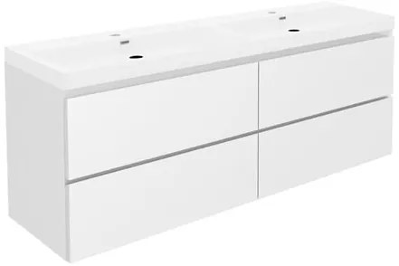 Kúpeľňová skrinka s umývadlom SAT B-Way 119x50x45 cm biela lesk BWAY2120WU4, 1 ks