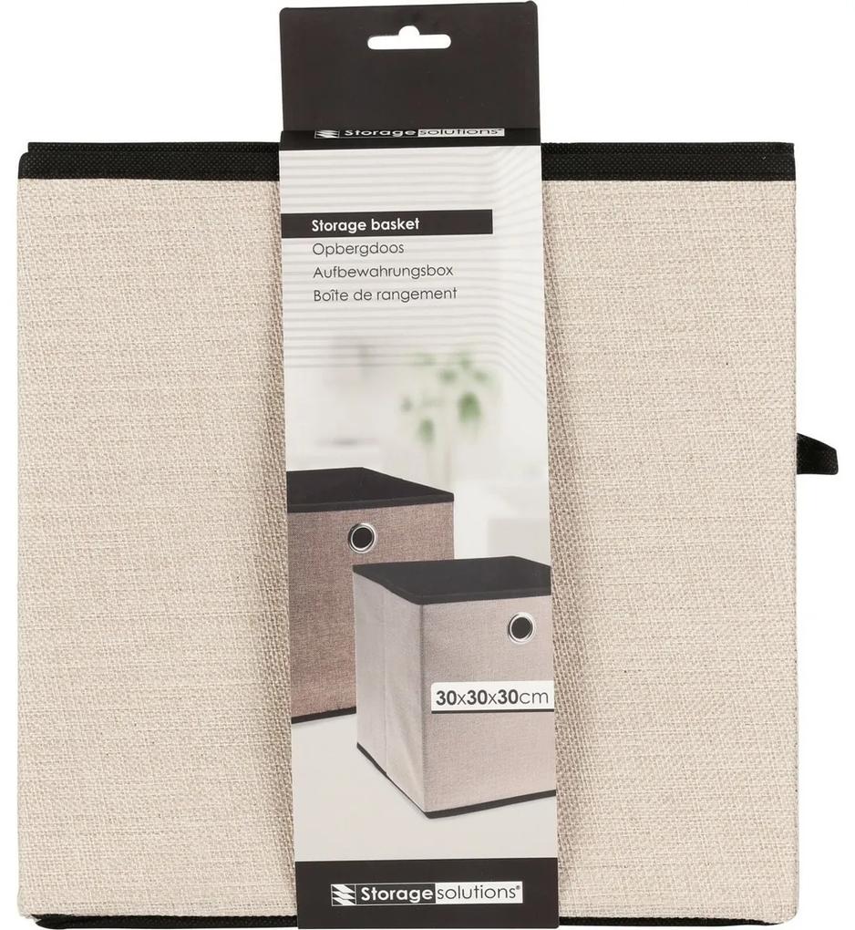 Textilný úložný box Pantano hnedá, 30 x 30 x 30 cm