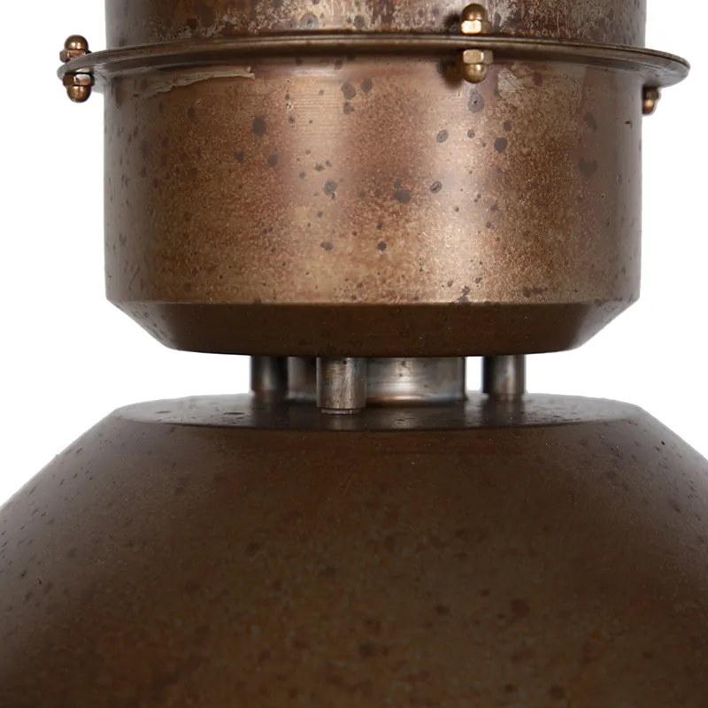 Priemyselné závesné svietidlo hrdzavé - Flynn