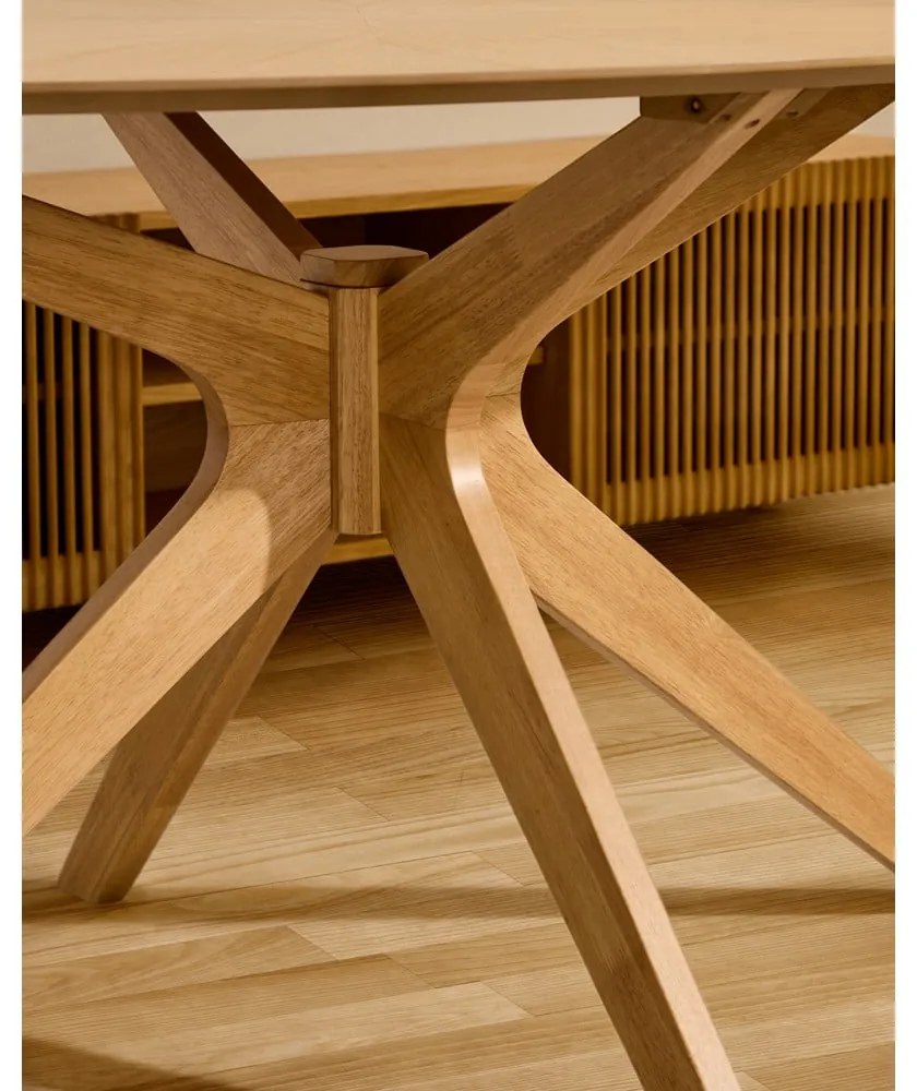 Okrúhly jedálenský stôl s doskou v dubovom dekore ø 120 cm Naanim – Kave Home