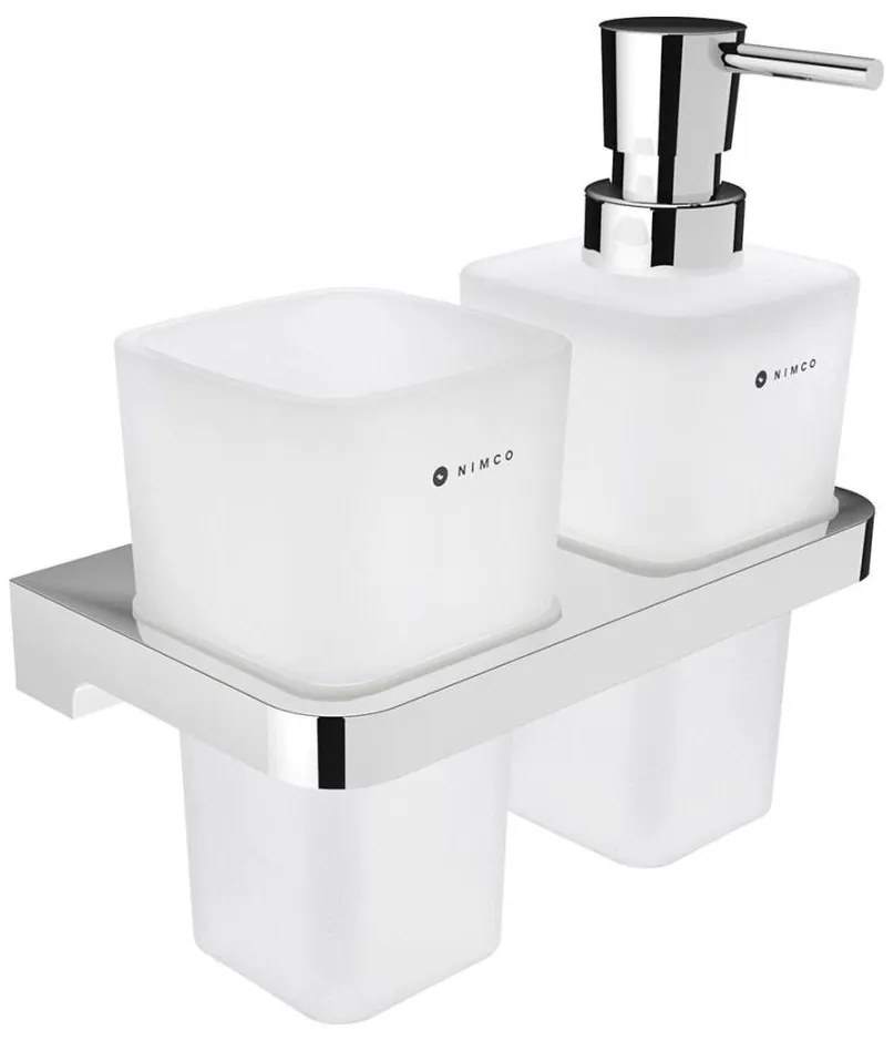 NIMCO MA 2905831H-26 - Nástenný dávkovač mydla a stojan na kefky MAYA 290 ml