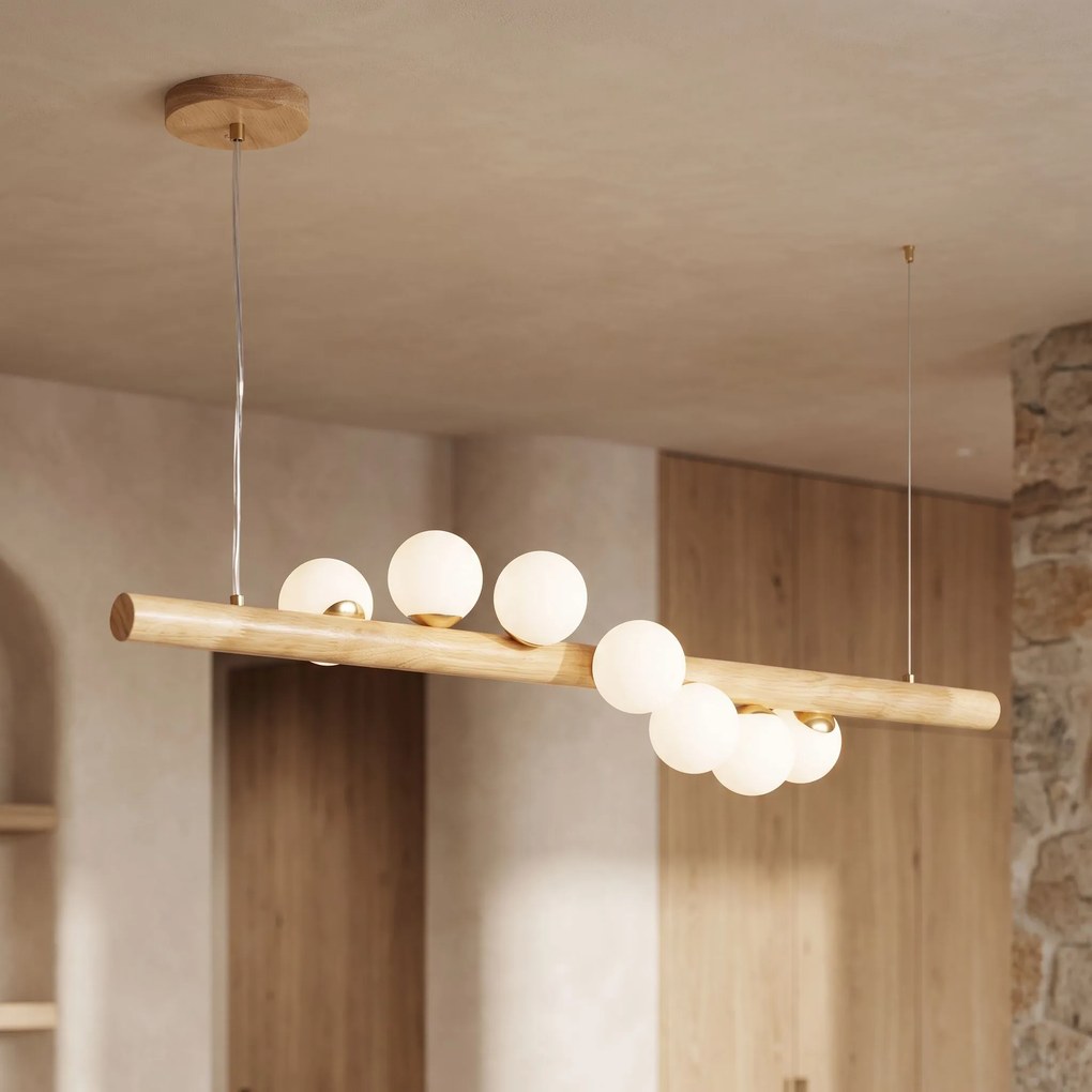 Toolight Toolight, závesné stropné svietidlo 120cm, 7xG9, APP1907-7CP, hnedá, OSW-66580