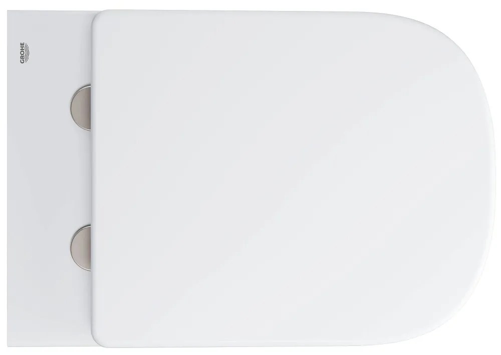 GROHE Euro Ceramic samostatne stojace WC Rimless ku stene, s hlbokým splachovaním, Triple Vortex, 374 x 540 mm, alpská biela, s povrchovou úpravou PureGuard, 3933900H