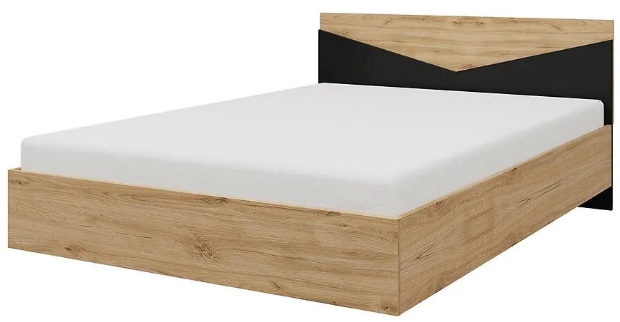 Posteľ 140 Aston 9 Večný dub/čierna
