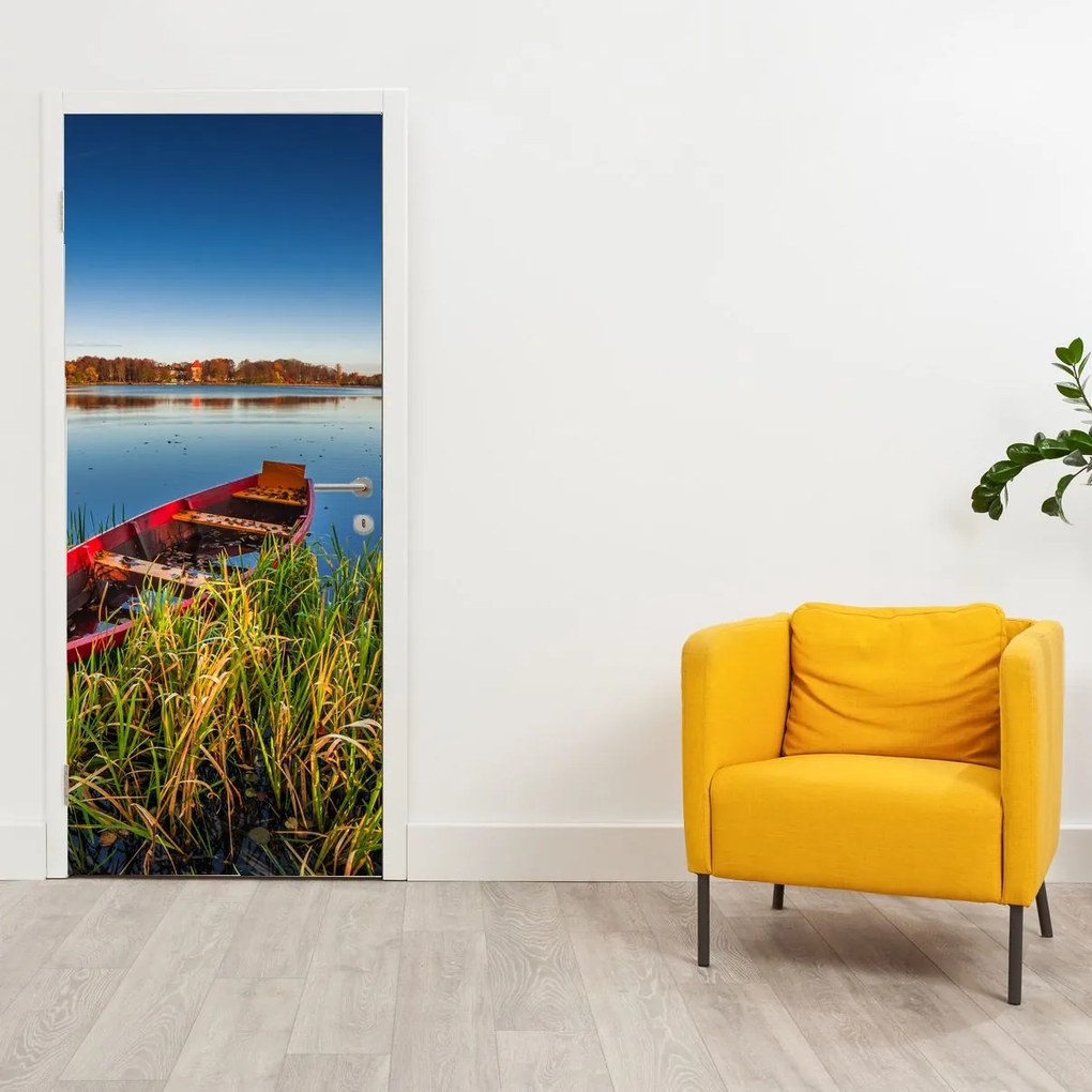 Fototapeta na dvere - Červená pramica (95x205cm)