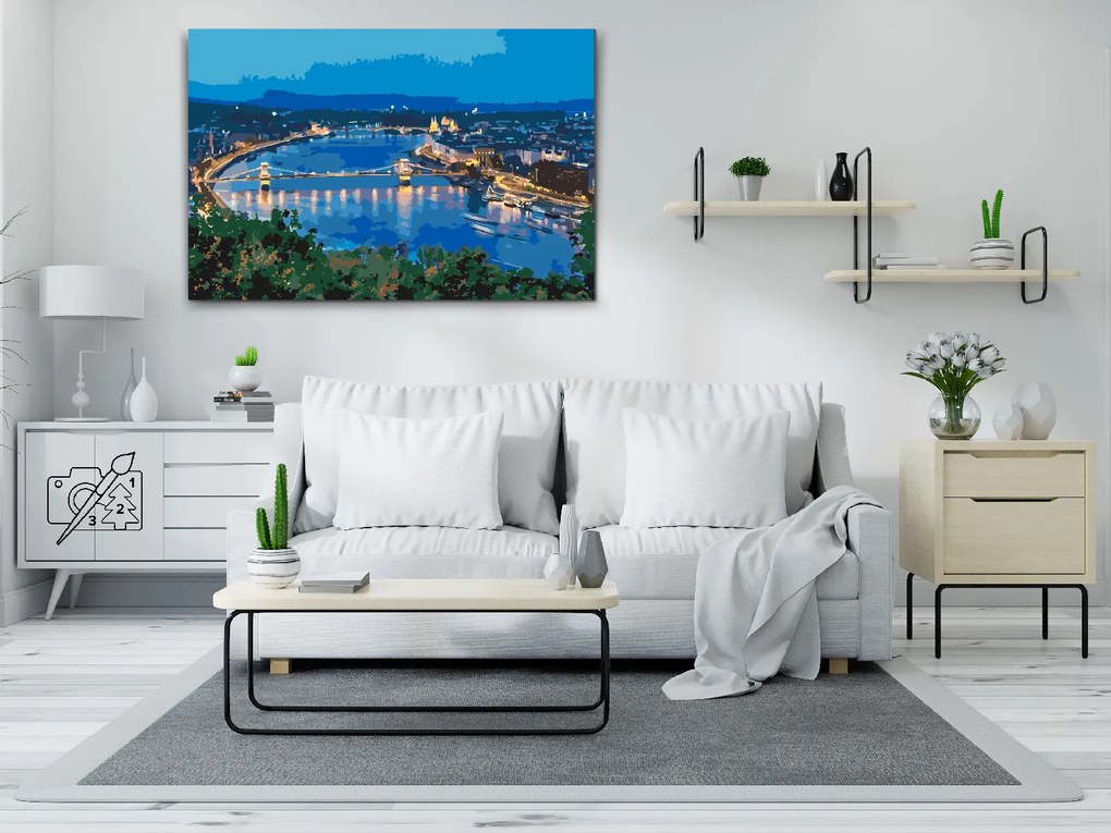 Gario Maľovanie podľa čísel Budapešť, Maďarsko Rozmery: 60 x 40 cm, Rámovanie: S vnútorným rámom