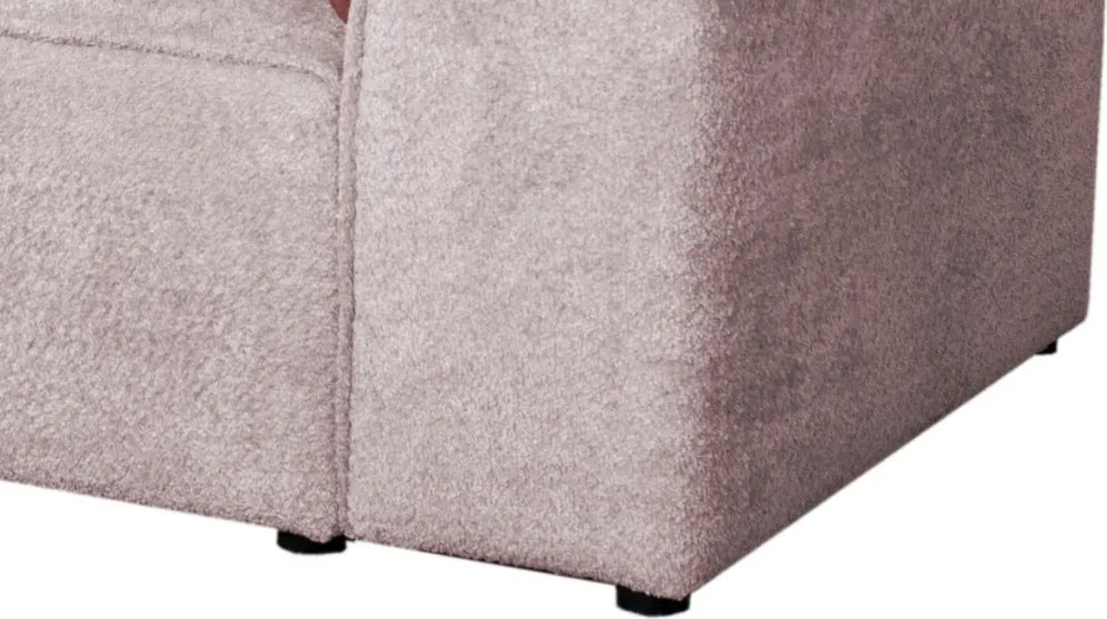 Pohovka John, ružová látka so štruktúrou