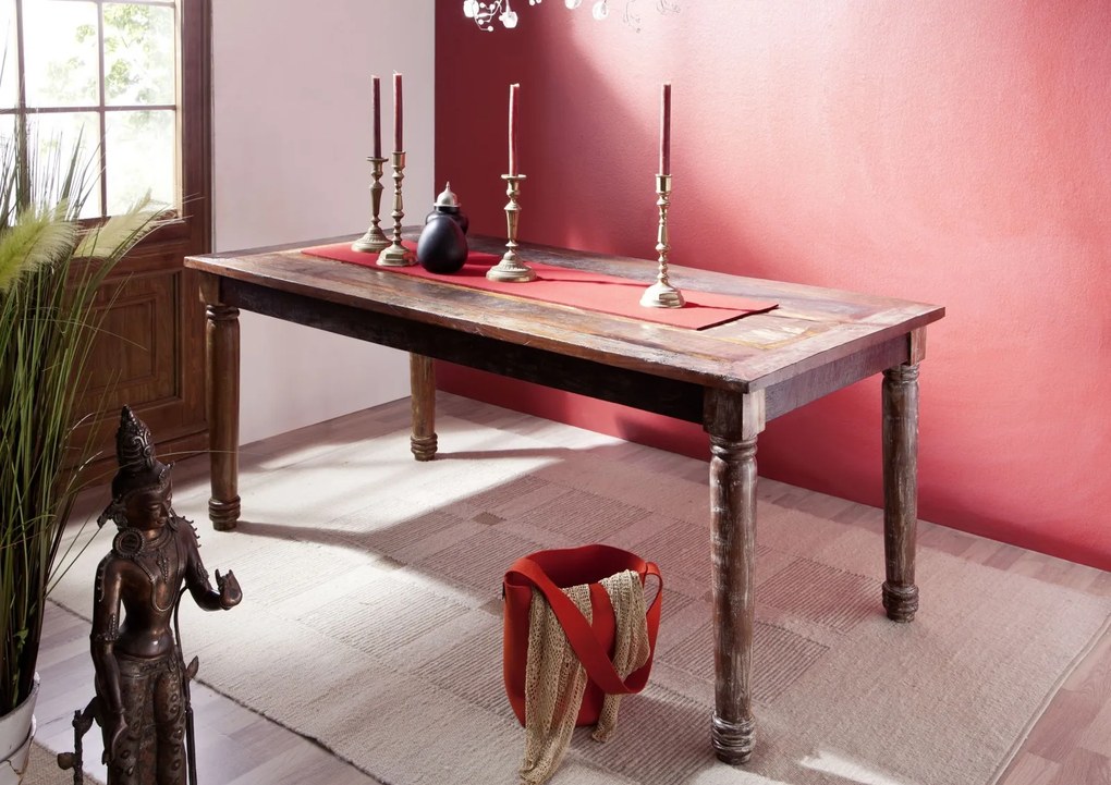 Bighome - COLORES Jedálenský stôl 120x80 cm, staré drevo