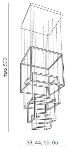 Azzardo AZ3139 - LED Stmievateľný luster na lanku OPERA LED/329W/230V čierna