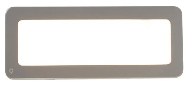 Moderná obdĺžniková vonkajšia nástenná lampa sivá vrátane LED - Prim